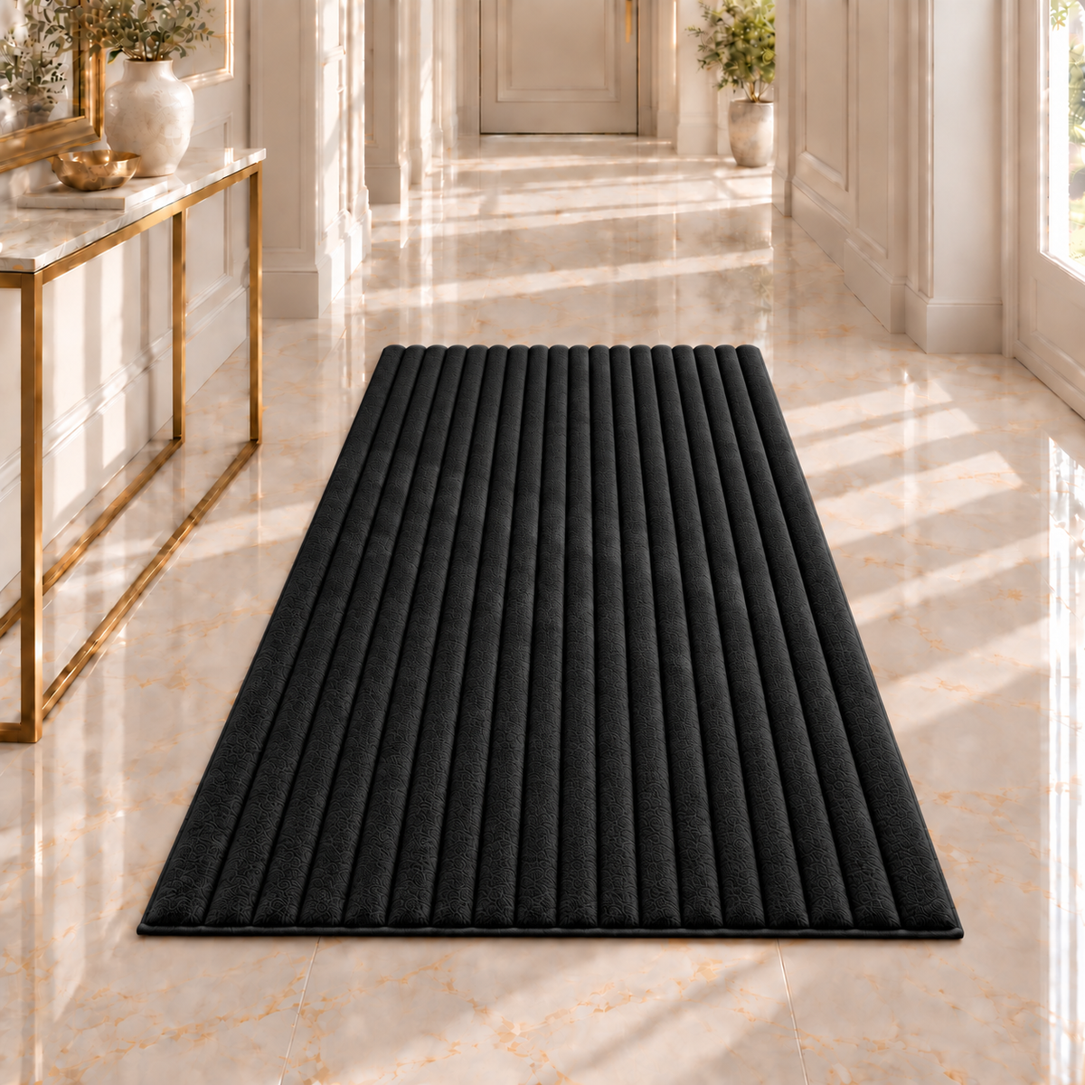 ELAFY Ribbed Stripe Rug – 6 Colours, 3 Sizes