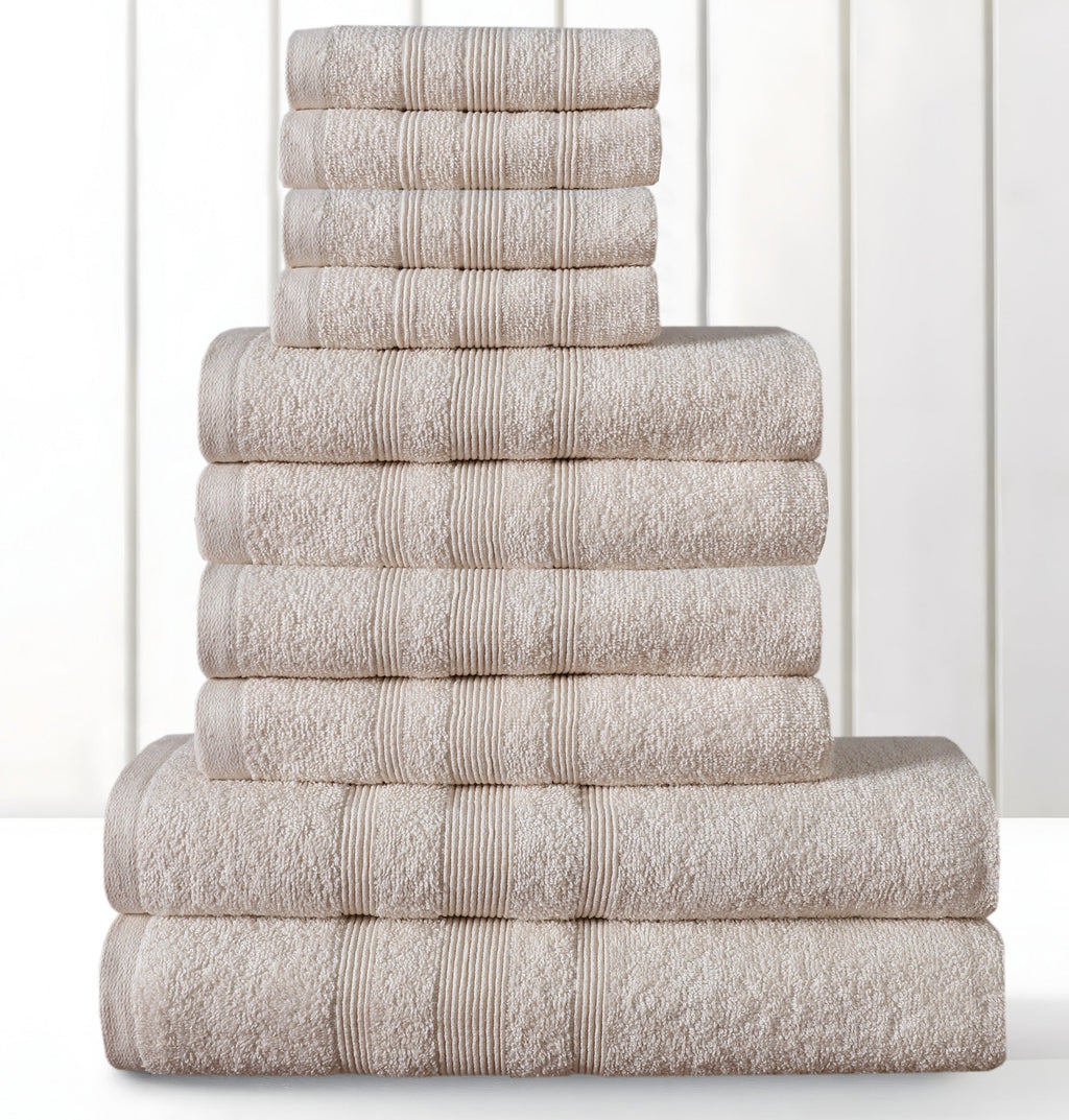 Premium 100% Cotton Towel Set – Pack of 10