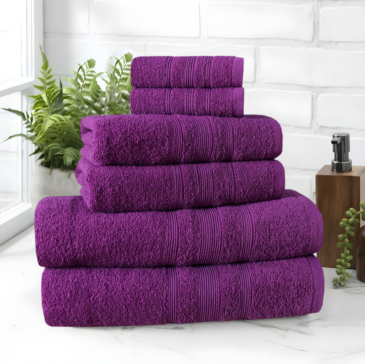 Premium 100% Cotton Towel Set – Pack of 10