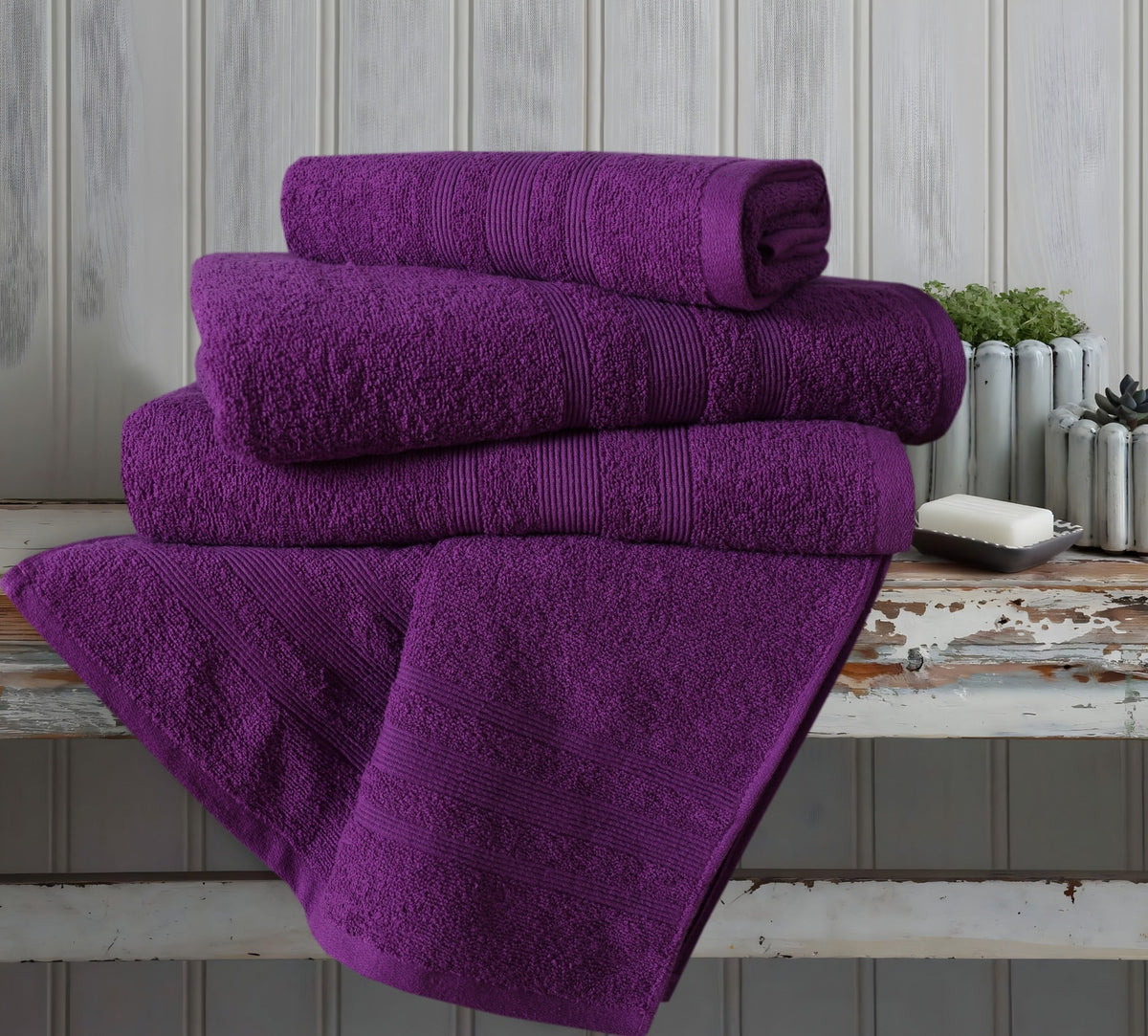 Premium 100% Cotton Towel Set – Pack of 10
