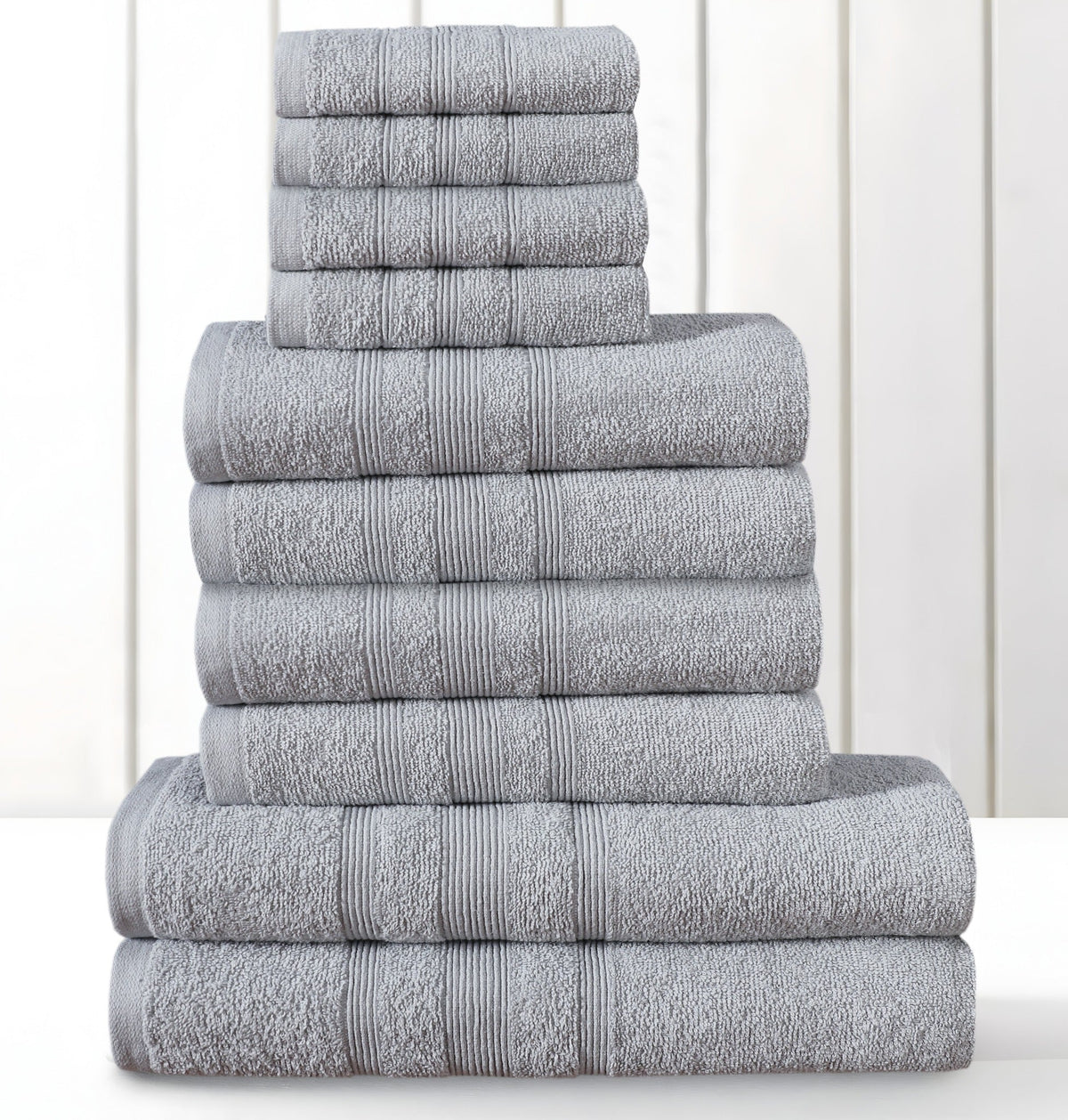 Premium 100% Cotton Towel Set – Pack of 10