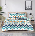 Retro Multicolour Chevron Duvet Cover Set – Single to Super King