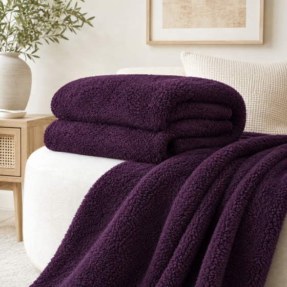 Teddy Fleece Blanket Throw