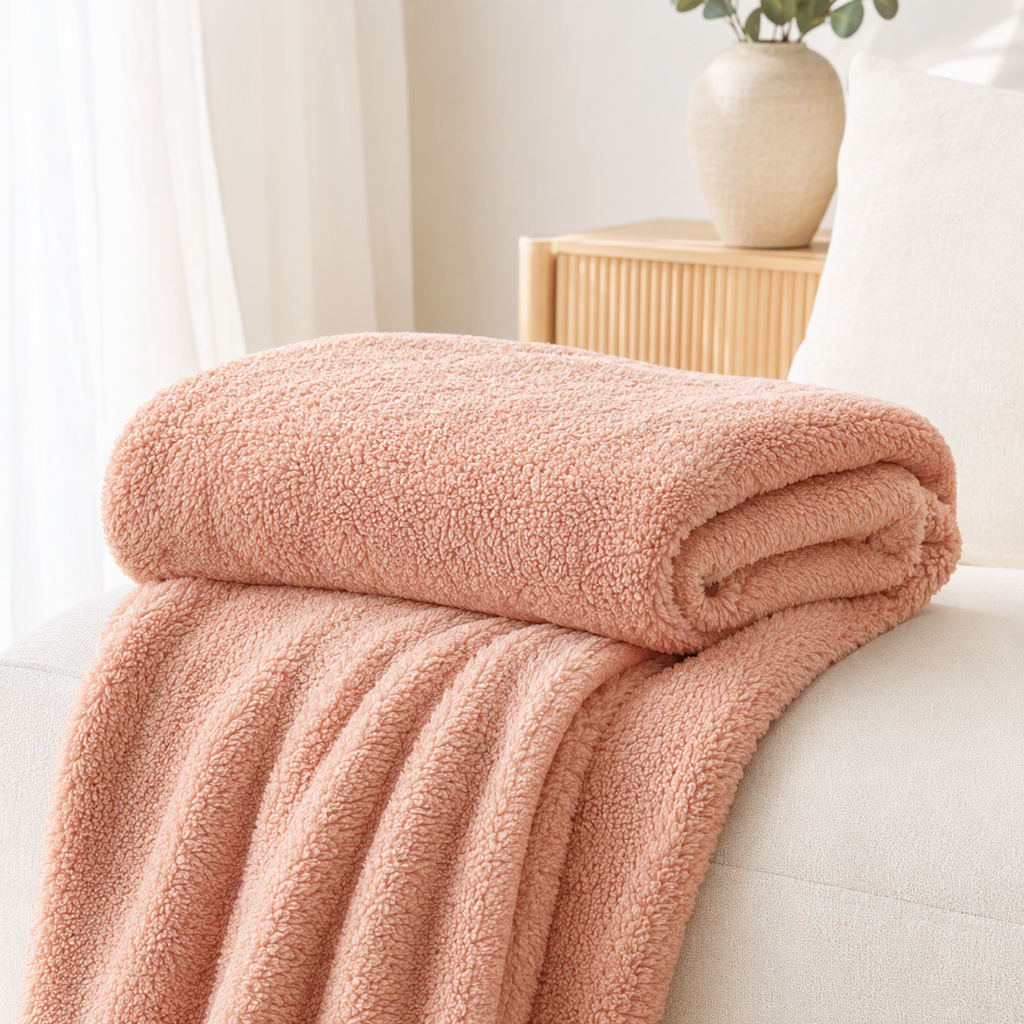 Teddy Fleece Blanket Throw