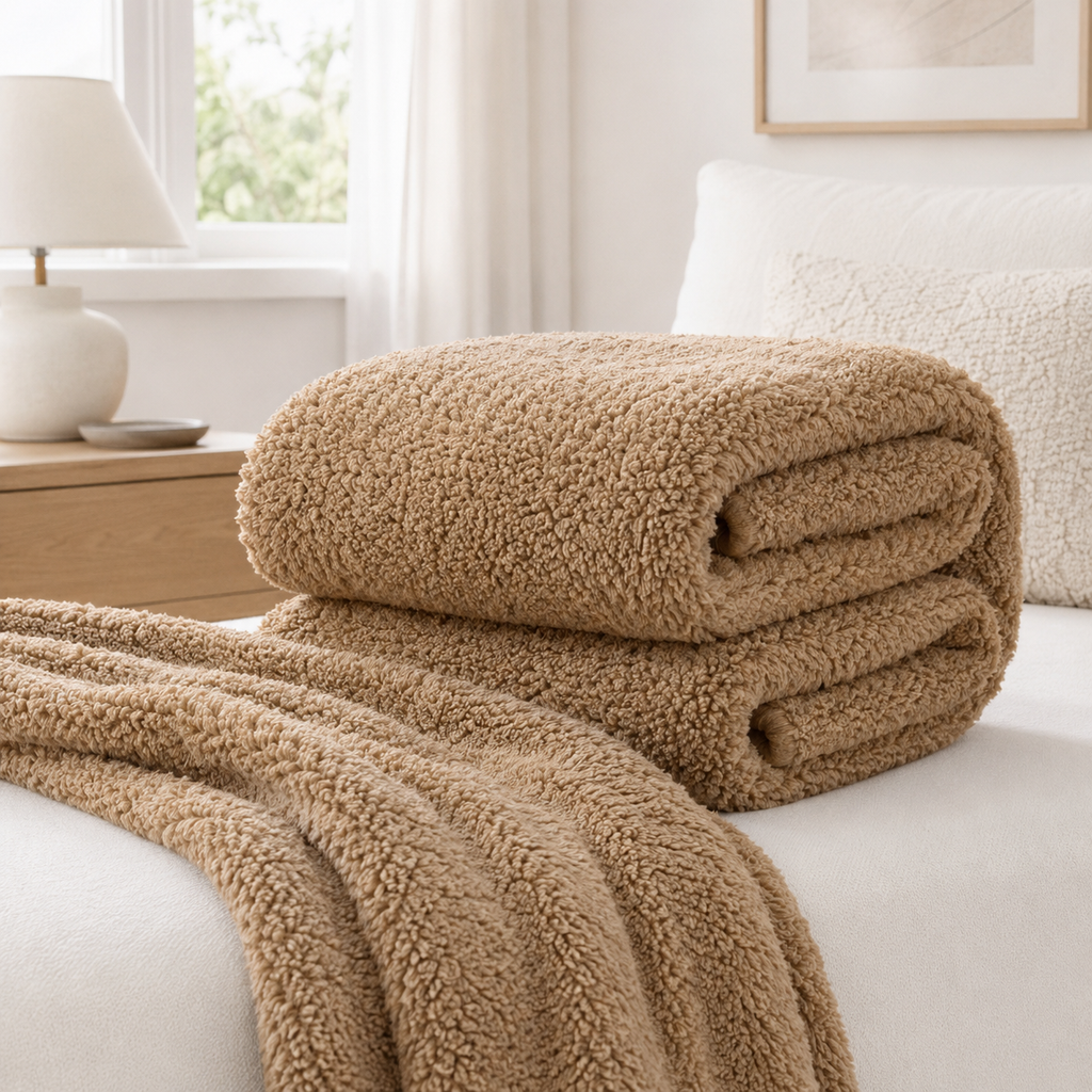 Teddy Fleece Blanket Throw