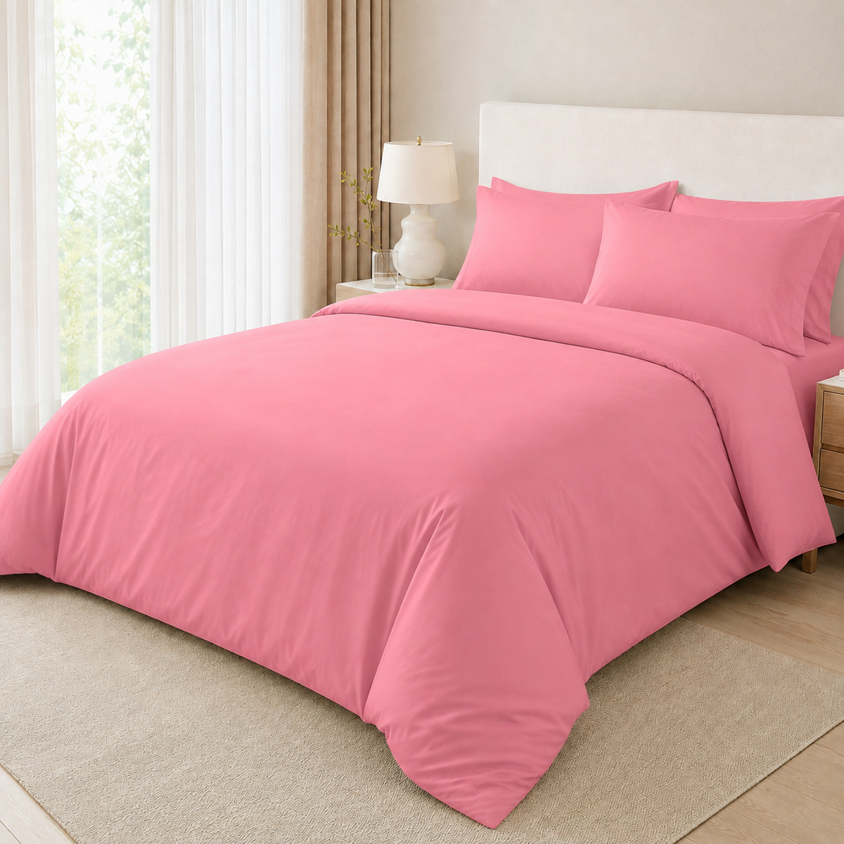 Polycotton Plain Duvet Cover Set