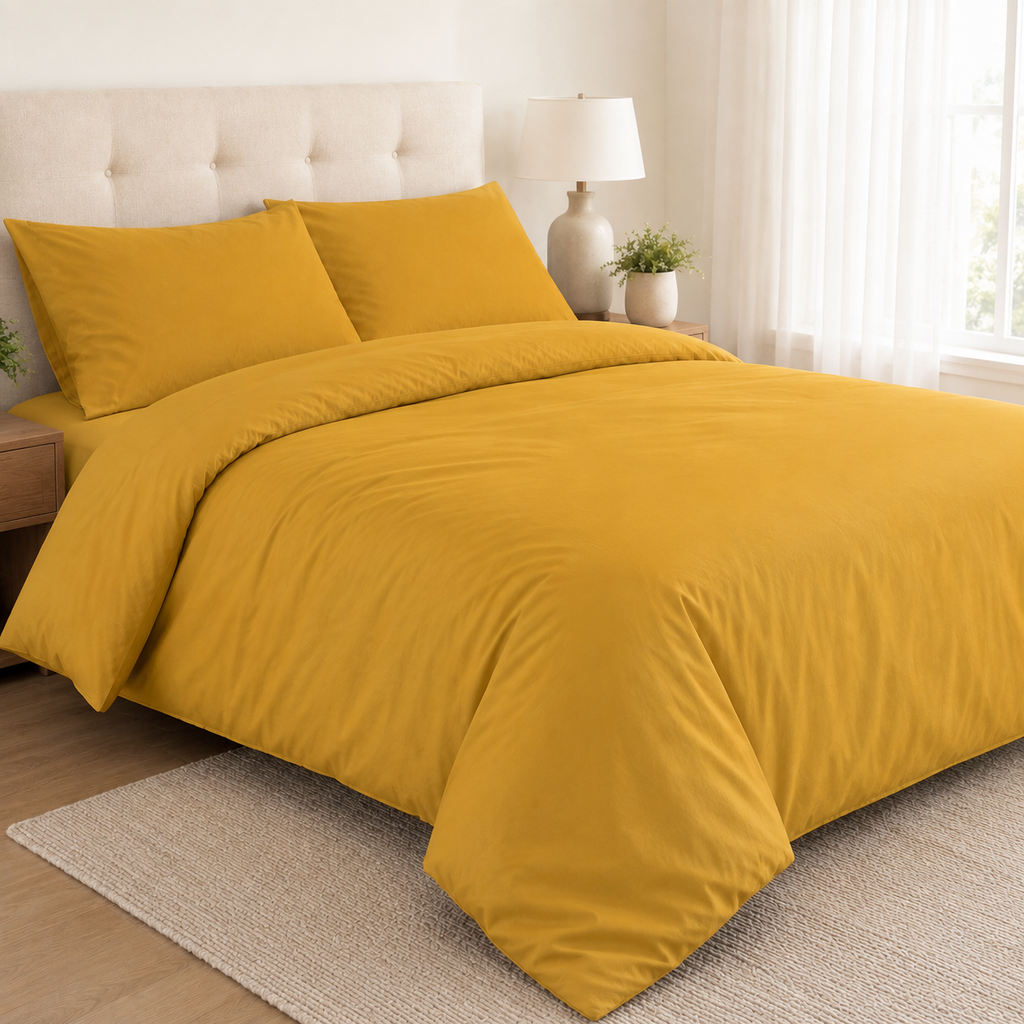 Polycotton Plain Duvet Cover Set