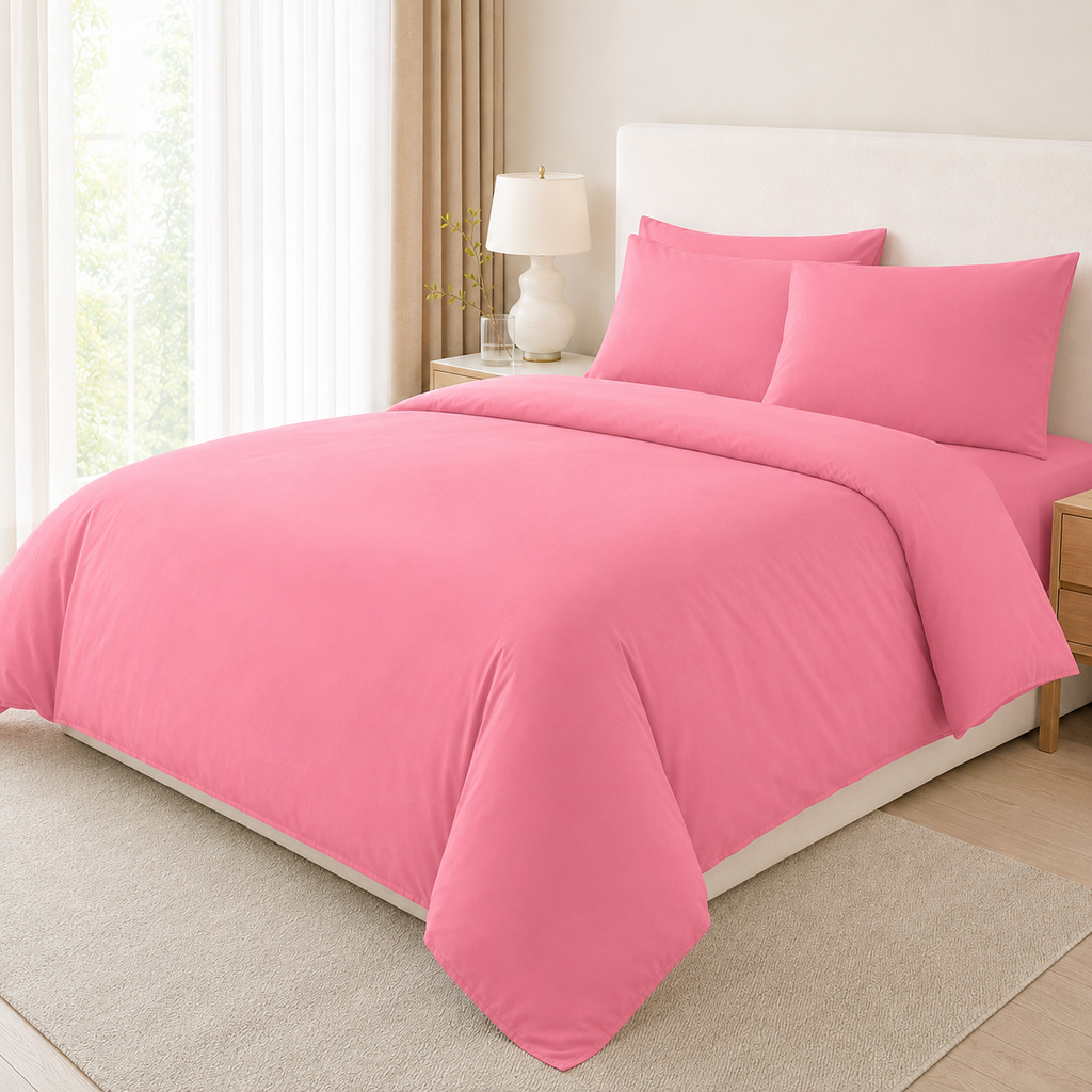 Polycotton Plain Duvet Cover Set