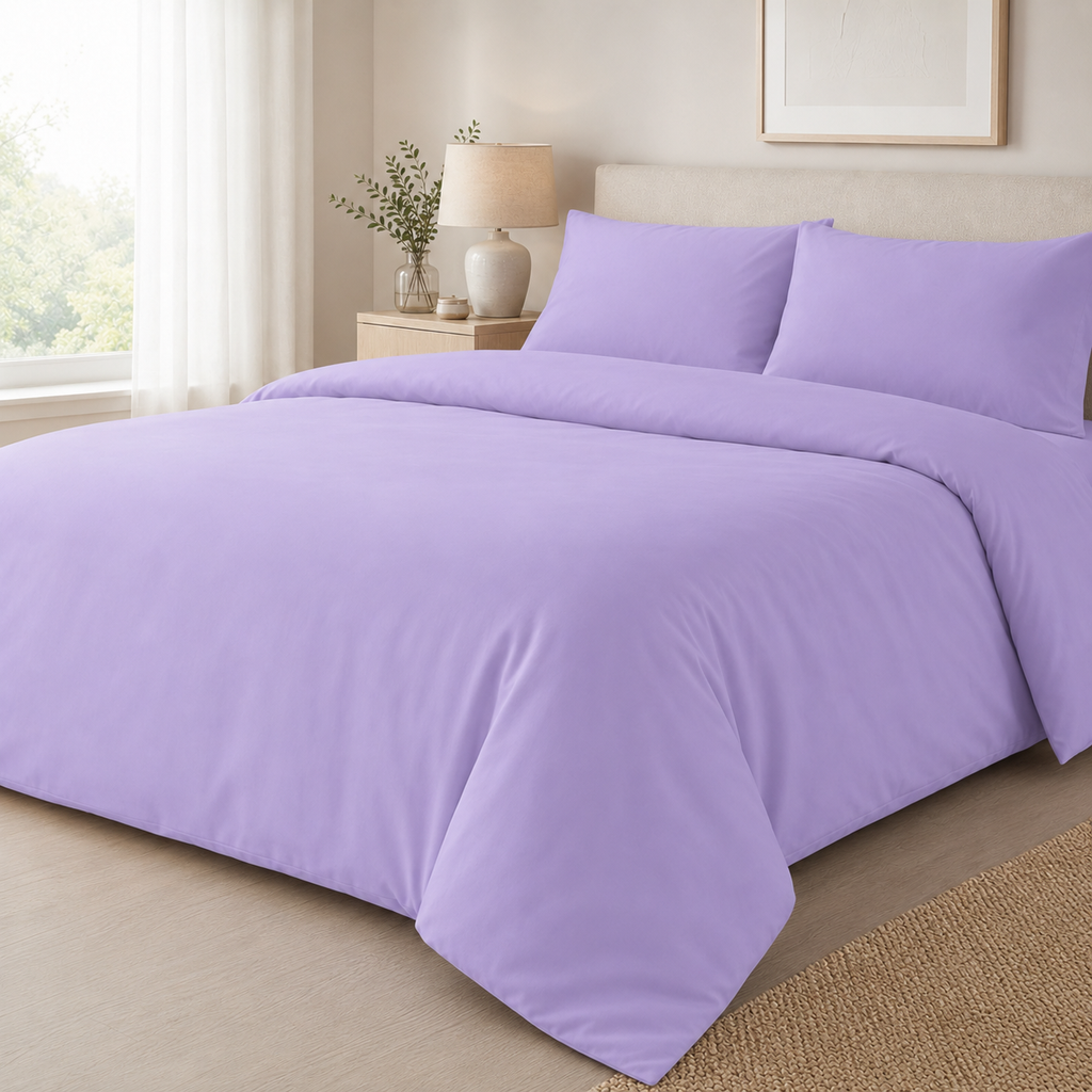 Polycotton Plain Duvet Cover Set