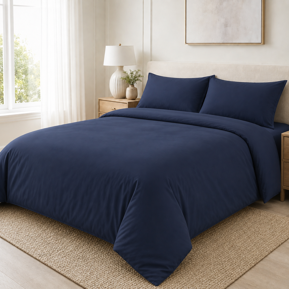 Polycotton Plain Duvet Cover Set