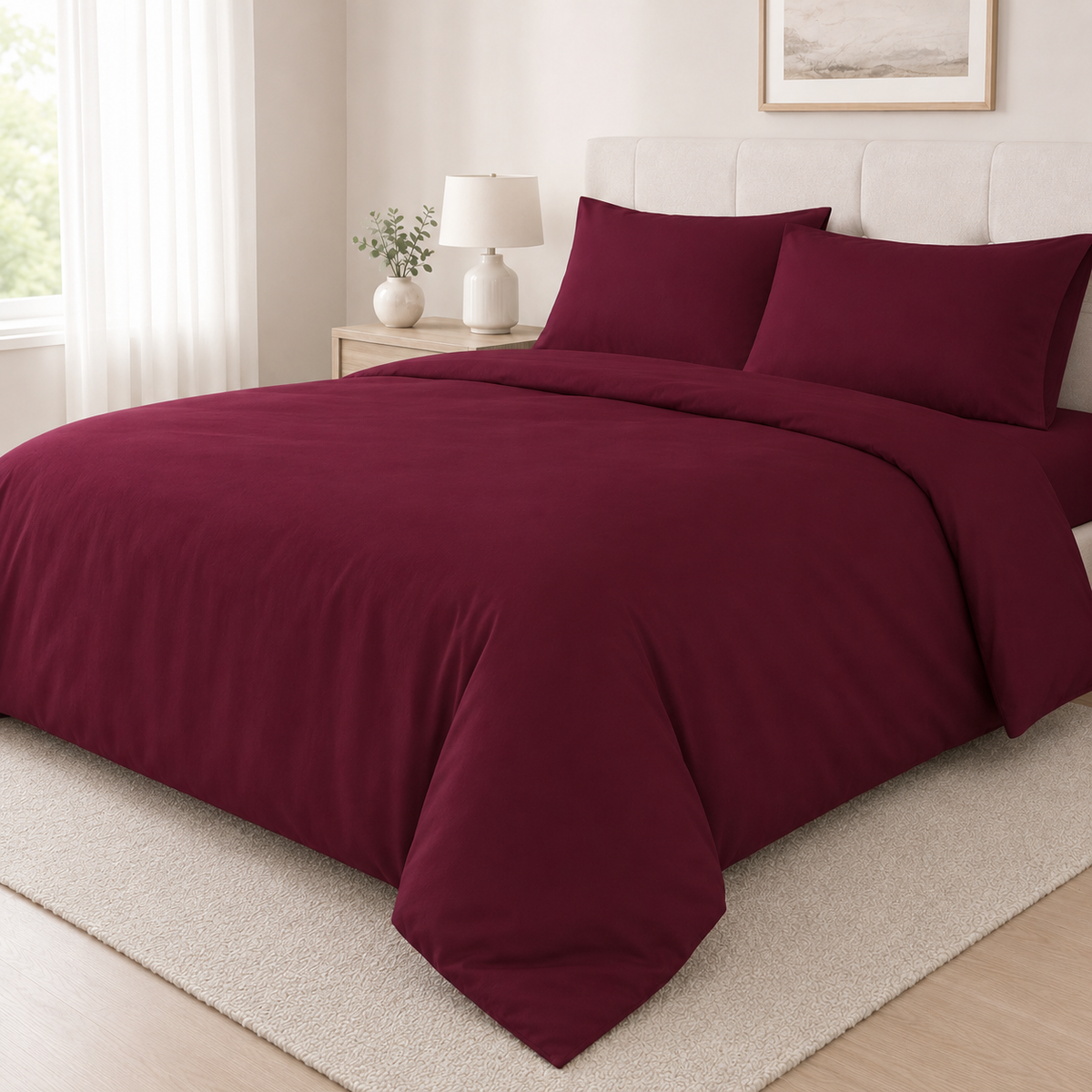 Polycotton Plain Duvet Cover Set