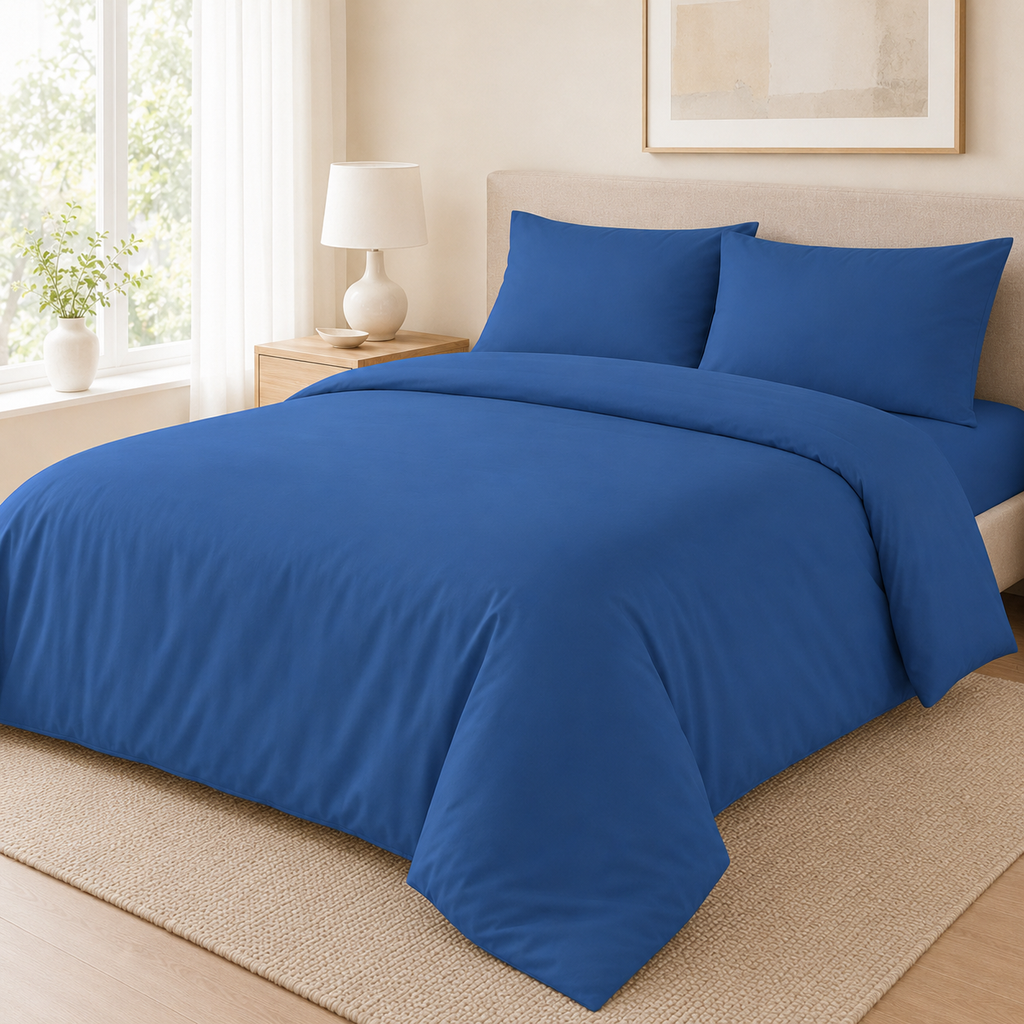 Polycotton Plain Duvet Cover Set