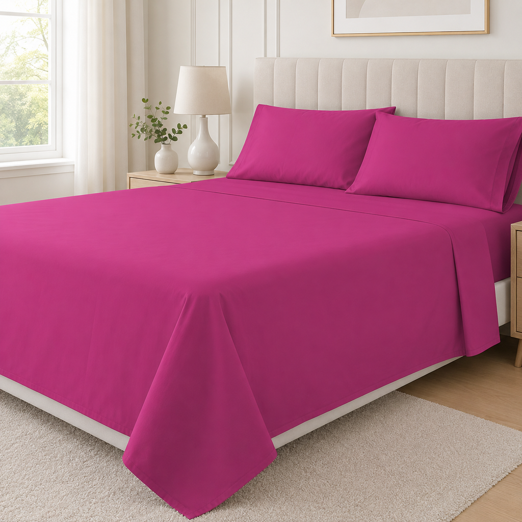 Polycotton Flat Sheet – 22 Colours