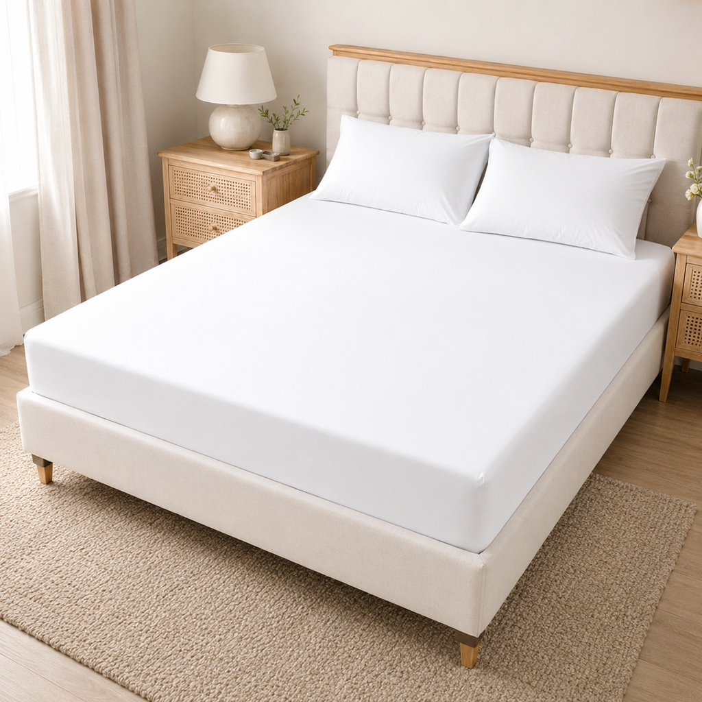 25cm Deep Microfiber Fitted Sheet