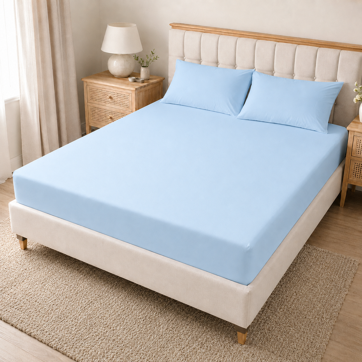 25cm Deep Microfiber Fitted Sheet