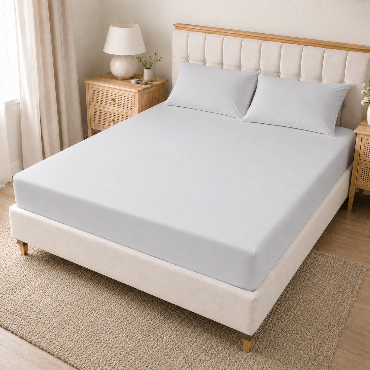 25cm Deep Microfiber Fitted Sheet