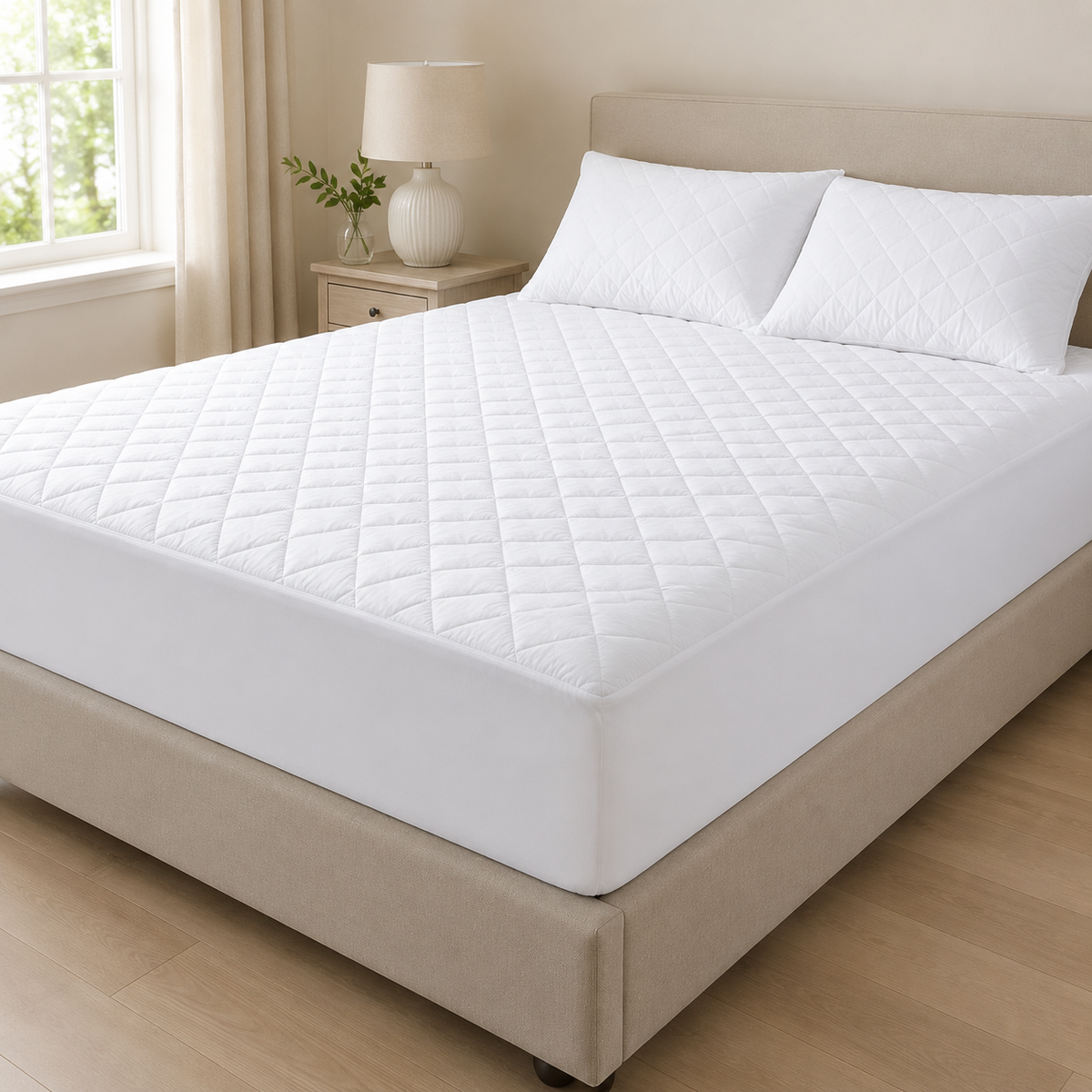 30cm Deep Non-Waterproof Quilted Mattress Protector